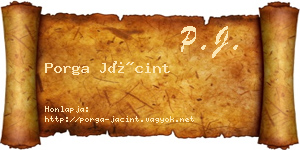 Porga Jácint névjegykártya